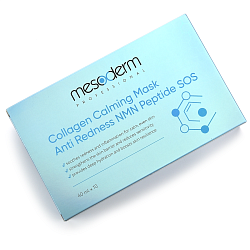 MESODERM Коллагеновая маска успокаивающая Anti Redness NMN Peptide SOS 40мл 1шт