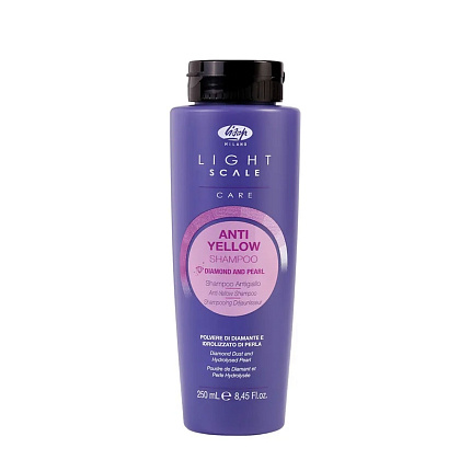 Lisap Шампунь для осветленных, мелированных волос – “Light Scale Care Anti Yellow Shampoo”  250  мл