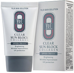 Yu.R Солнцезащитный крем для лица Clear Sun Block Collagen 30 ml