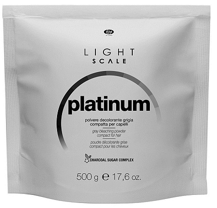 Lisap Компактный серый осветляющий порошок для волос - LIGHT SCALE PLATINUM POWDER  500 гр