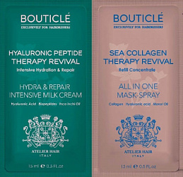 Bouticle Пробник маска Аll in one Mask-Spray/крем-молочко Hydra&Repair Intensive Milk Cream 15+15мл