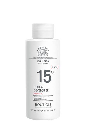 Bouticle Окисляющая эмульсия 1,5% “Developer Emulsion 5 vol” 100 мл