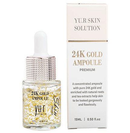 Yu.R Сыворотка с золотом 24 К Yu.R Premium 24K Gold Ampoule, 15 мл