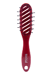Bouticle TUNNEL HAIR BRUSH Профессиональная продуваемая щетка для укладки волос феном, бордовая 1 шт