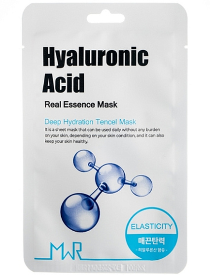 Yu.R Маска для лица с гиалуроновой кислотой MWR Hyaluronic Acid Sheet Mask, 25 г