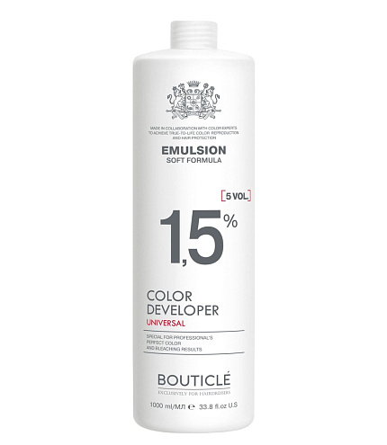 Bouticle Окисляющая эмульсия 1,5% “Developer Emulsion 5 vol” 1000 мл