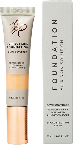 Yu.R Устойчивая основа под макияж DEWY COVERAGE FOUNDATION (2.0 fair)