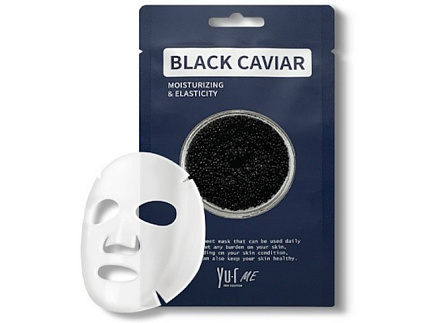 Yu.R Маска для лица с экстрактом черной икры Yu.R ME Black Caviar Sheet Mask 1 шт