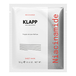 KLAPP Niacinamide Маска для лица Sheet Mask, 1шт