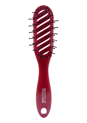 Bouticle TUNNEL HAIR BRUSH Профессиональная продуваемая щетка для укладки волос феном, бордовая 1 шт