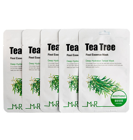 Yu.R Маска для лица с экстрактом чайного дерева MWR Tea Tree Sheet Mask, 25 г