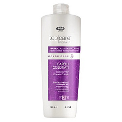 Lisap Top Care Repair Color Care After Color Acid Shampoo Стабилизатор цвета – 1000 мл