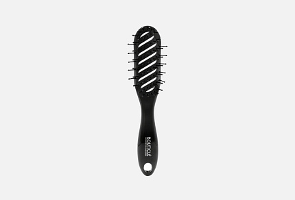 Bouticle TUNNEL HAIR BRUSH Профессиональная продуваемая щетка для укладки волос феном, черная 1 шт