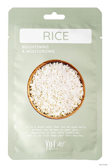 Yu.R Маска для лица с экстрактом риса Yu.R ME Rice Sheet Mask 1 шт