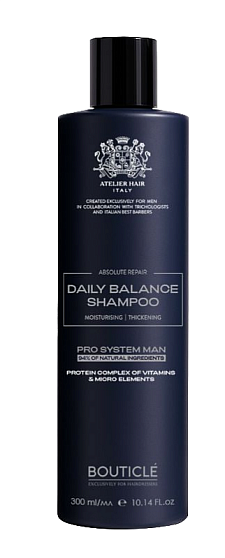 Bouticle MAN ШАМПУНЬ-БАЛАНС ДЛЯ ЕЖЕДН.ПРИМЕНЕНИЯ ДЛЯ МУЖЧИН - DAILY BALANCING SHAMPOO FOR MEN 300 мл