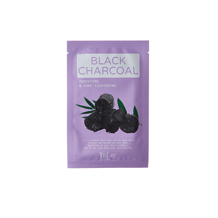 Yu.R Маска для лица с экстрактом угля Yu.R ME Black Charcoal Sheet Mask 1 шт