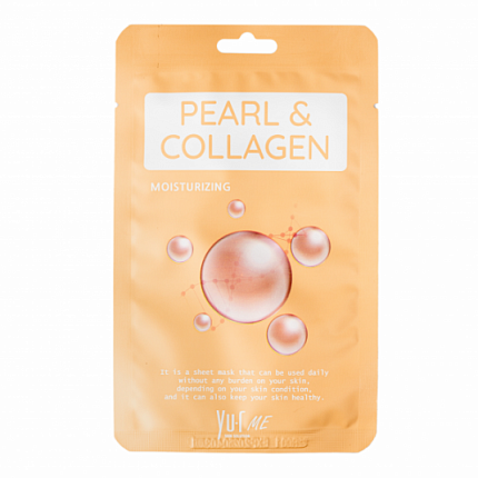 Yu.R Маска для лица экстрактом жемчуга и коллагеном Yu.R ME Pearl & Collagen Sheet Mask 1 шт